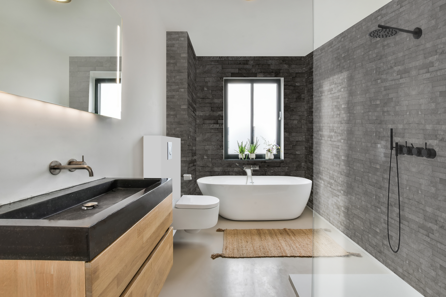 1m x 2.4m Grey Brick Matt
