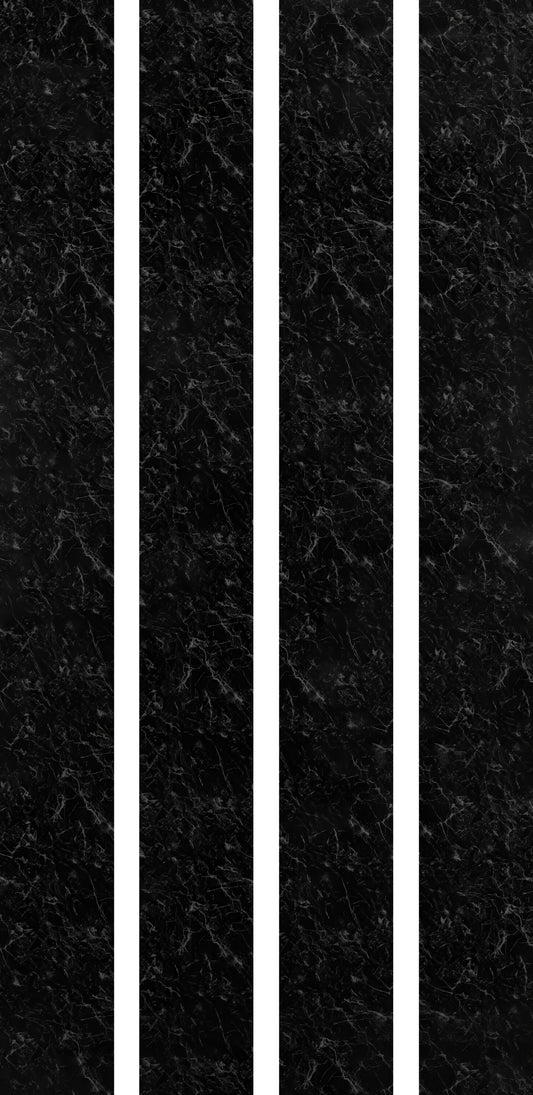 250mm x 2.6m Black Marble (Pack of 4)