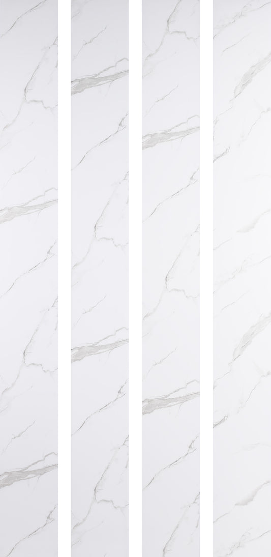 250mm x 2.6m White Marble Matt (Pack of 4)