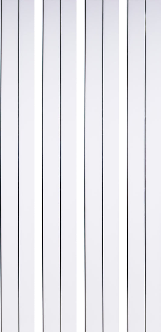 250mm x 2.6m White Silver Embedded (Pack of 4)