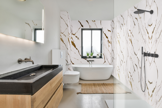 1m x 2.4m Golden Metallic Marble