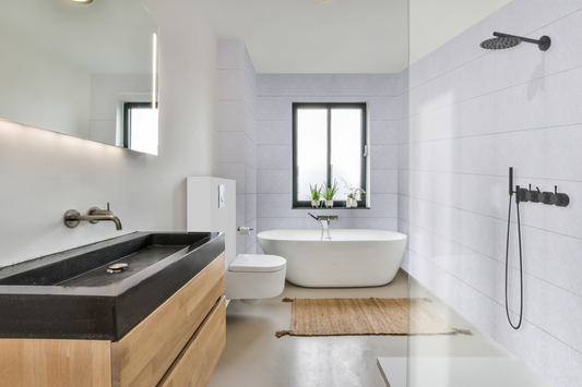 600mm x 2.4m Light Grey Stone Tile