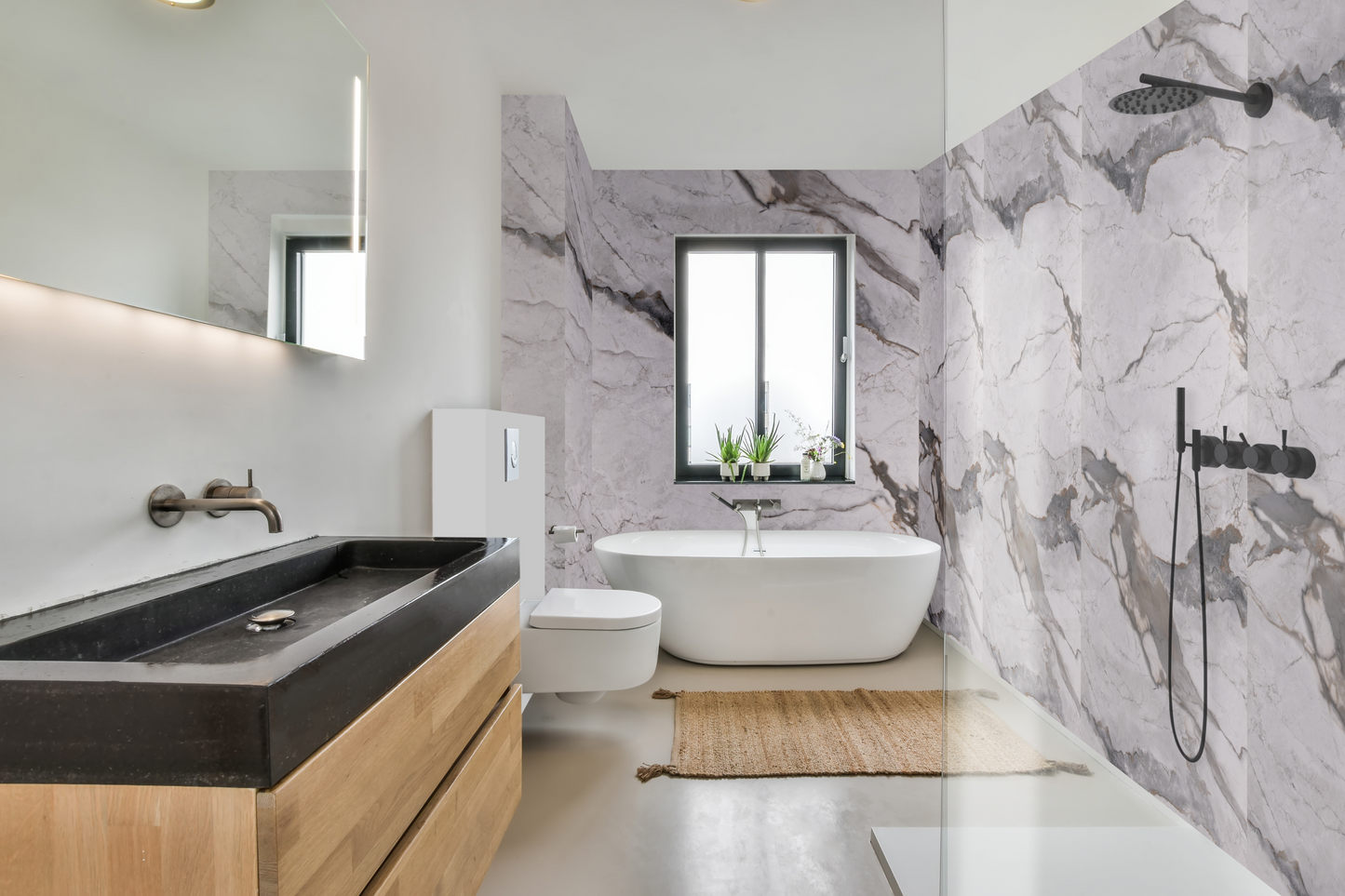 1m x 2.4m Luna Marble