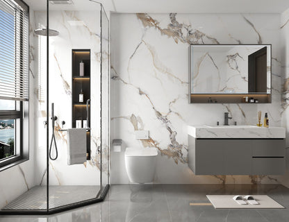 1m x 2.4m Bronze Carrara Marble