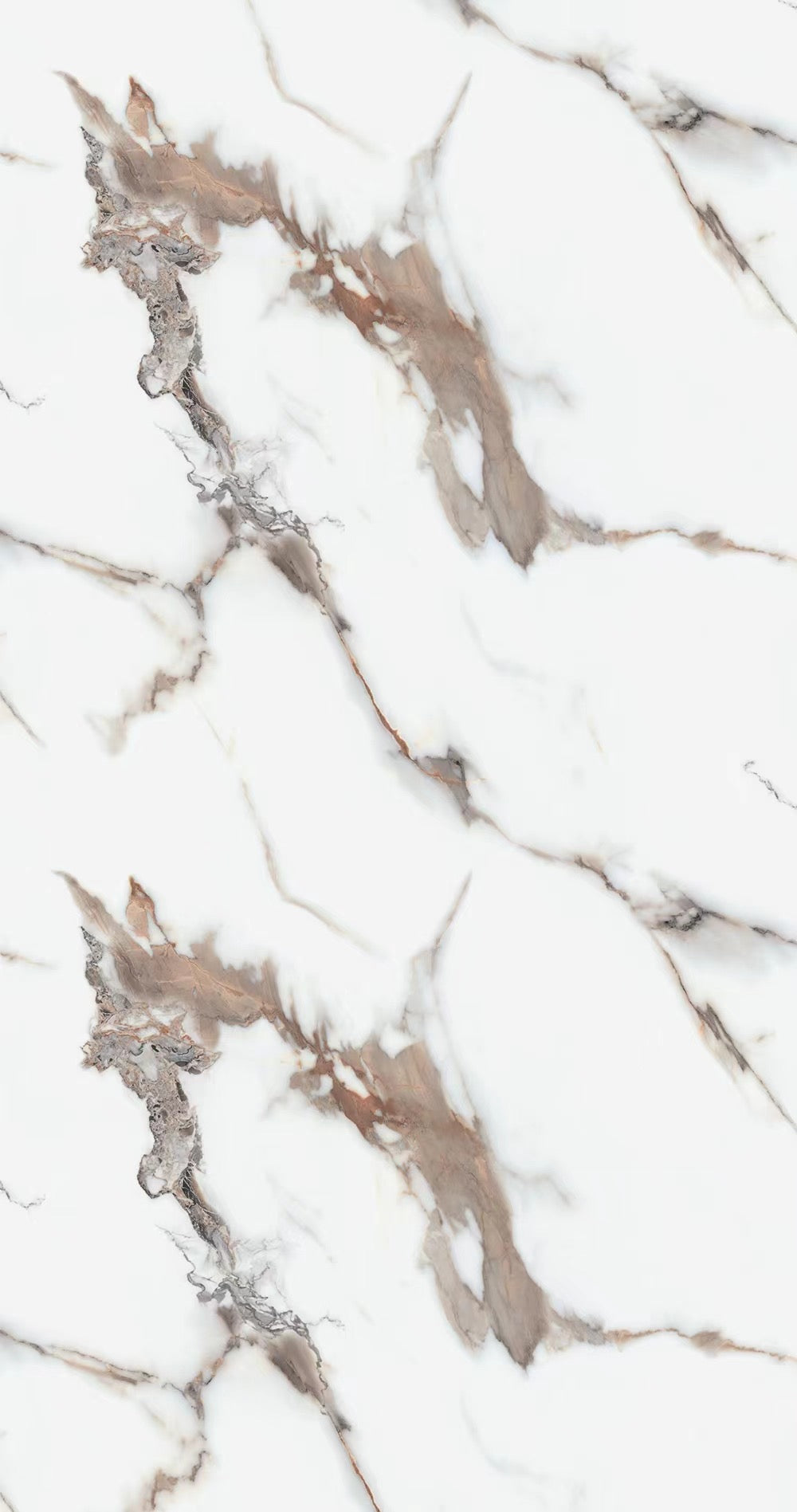 1m x 2.4m Bronze Carrara Marble