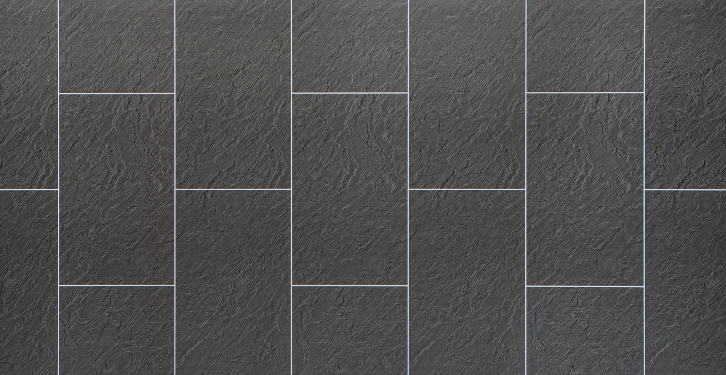 1m x 2.4m Grout Line Riven Slate Tile